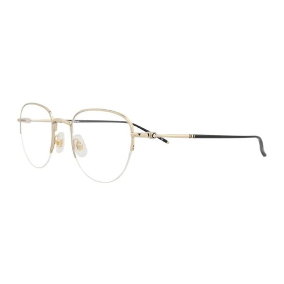 NEW  MONTBLANC EYEGLASSES GOLD AVIATOR MEN EYEWEAR MONTBLANC MB0129O 004 - Picture 1 of 3